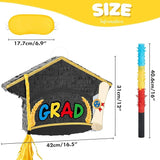 Graduation Piñata Graduation Cap Piñata with Blindfold Bat Tassel