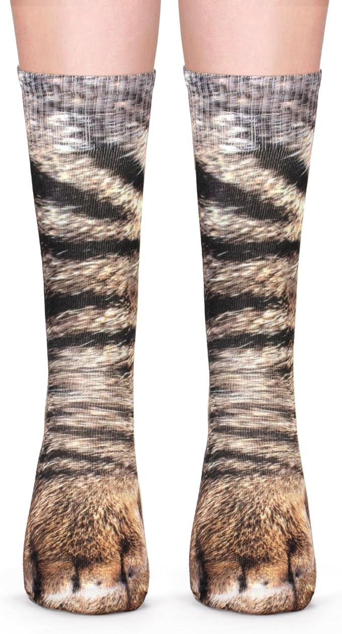 FreeNFond Funny Animal Paw Socks Gag Gifts for White Elephant Gift #5