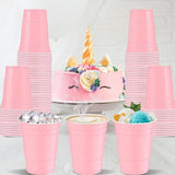 120 pcs 12 oz pink plastic cups Valentines Day plastic cups pink