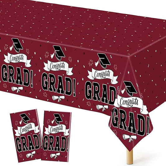 QZYL 2 PCS Graduation Decorations 2026, 108" X 54" Maroon Graduation