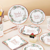 Rose Gold Bridal Shower Decorations 168Pcs Bridal Shower Plates and