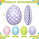 12 PCS Inflatable Easter Eggs Decorations - Large PVC Colorful Egg