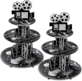 Colarr 2 Pack Movie Night Party Decorations Cupcake Stand 3 Tier