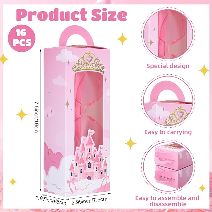 32 Pieces Princess Birthday Party Decorations Includes Pink Princess