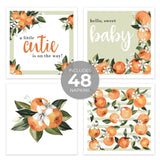 Little Cutie Baby Shower Beverage Napkins / 48 Citrus Cocktail Napkins