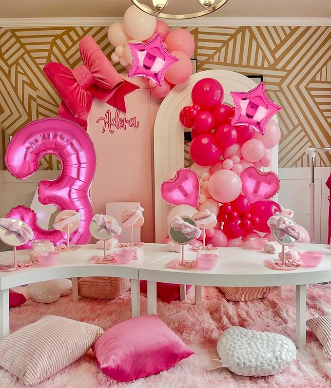 40 Inch Number Balloons Hot Pink 3 Large Number Balloon Anniversary