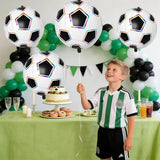 6 Pcs Soccer Balloons, 22 Inch Large Soccer Foil Balloon, 4D Colorful