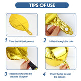Metallic Gold Round Foil Balloons, 22" Large 4D Sphere Mylar Ball