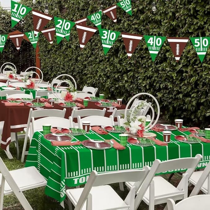Football Party Supplies Kit Serve 24 Includes Dinner Plates Dessert