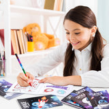 BenLouis 24 Outer Space Mini Coloring Books Kids with 24 Stacking