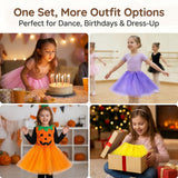 Koogel 4PCS Tutu for Toddler Girls, Multicolor Skirts for Toddler