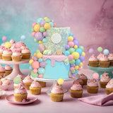 113 PCS 5 Size Colorful Cake Picks - Ball Shaped Cake Topper Pearl