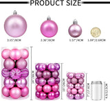 XmasExp 60mm/2.36" Christmas Ball Ornaments Shatterproof Christmas