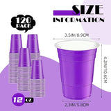 120 pcs 12 oz purple plastic cups Halloween Plastic cups purple Party