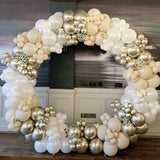 Ivory White Cream Nude Balloons - 84 Pcs Arch Kit (5 inch, 12 inch, 18