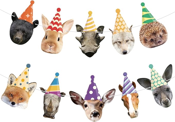 Safari Animals Happy Birthday Banner Wild Animal Banners Party Animal