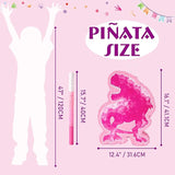 WERNNSAI Dinosaur Piñata - Watercolor Pink Dinosaur Piñata Birthday