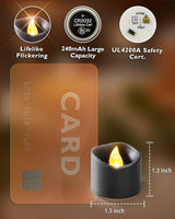 Homemory Black Tea Lights Candles Battery Operated, 200+Hour