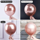 PartyWoo Rose Gold Balloons 100pcs Different Sizes of 18 12 10 5 Inch