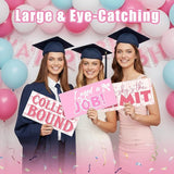 24 Designs Pink Bow Graduation Photo Booth Props Class of 2026