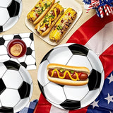 60 PCS Soccer Party Decorations Soccer Plates and Napkins Tableware