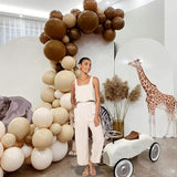 Brown Balloons, 50 PCS 12 Inch Double Stuffed Dark Light Brown Coffee