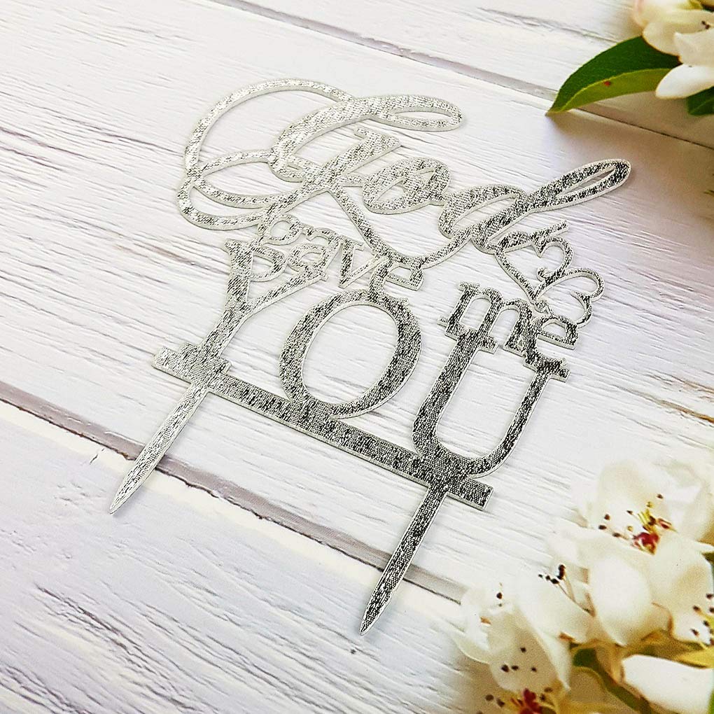 God Gave Me You Wedding Cake Topper for Wedding/Engagement/Marria Silv