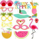 12 Pcs Summer Photo Booth Props Beach Summer Pool Party Decorations