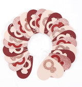 Rose-Gold Pink Burgundy-Red Heart-Ring Garland - 52Ft Engagement