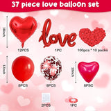 Red Heart Balloons Love Balloon Valentines Day Balloons Decorations