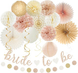 Champagne Gold Beige Fall Boho Bachelorette Party Decorations 21pcs