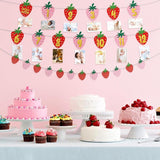 Strawberry First Birthday Party Decoration Berry 1st Monthly Photo