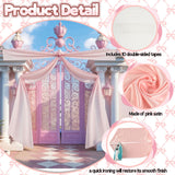 Froova 122 x 70 Inch Giant Pink Bow Decor Big Pink Tie Shape Bow Room