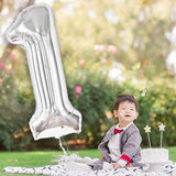 KatchOn, Giant Silver 1 Balloon Number - 40 Inch | 1 Balloon for 1st