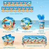 Beach Birthday Party Supplies 142PCS Hawaiian Pool Party Decoration