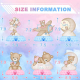 Gender Reveal Party Decorations Blue Pink Bear Honeycomb