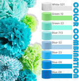 PartyWoo Light Blue Crepe Paper Streamers 4pcs 328ft Pack of Slate