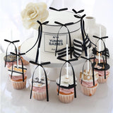 Gyufise 30Pcs Bowknot Cake Toppers Bow Cake Decorations Picks Bab Blac