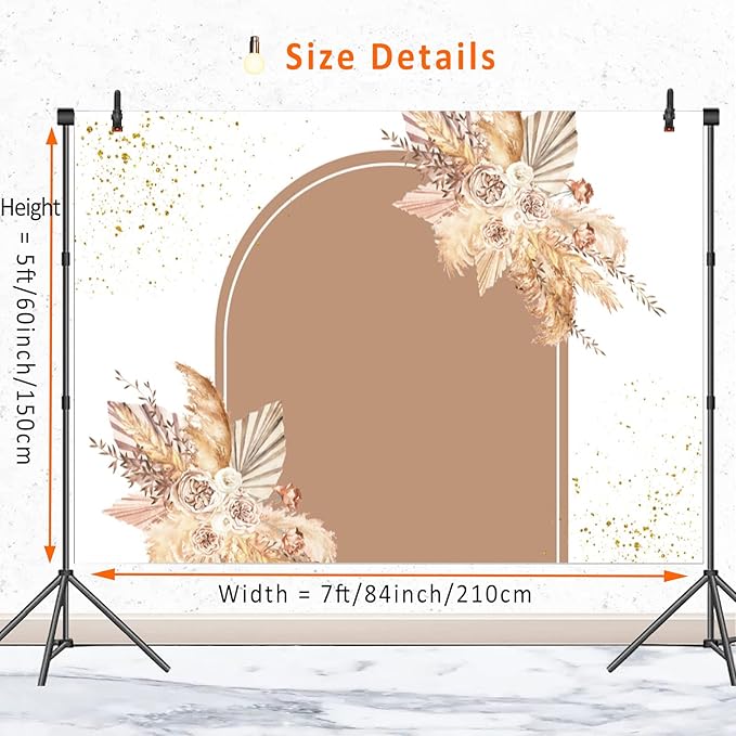 Boho Backdrop for Baby Shower Birthday Decorations,Bohemian Arch #3