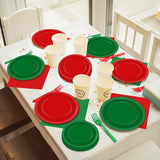 50 Guests Christmas Party Supplies Red and Green Plates and Napkins