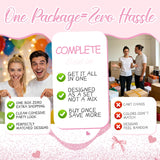 Cocomigo 251pcs Coquette Birthday Decorations, All-in-1 Pink Bow