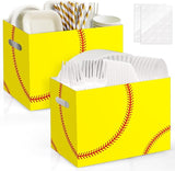 2PCS Softball Utensil Holder Paper Utensil Caddy for Softball Party