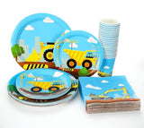 Construction Birthday Party Supplies Set 97 Pieces For Kids Serves
