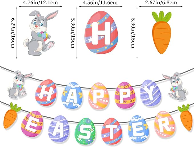 50 Pcs Easter Decorations Indoor Easter Décor Easter Balloons Happy