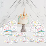 96Pcs Pastel Unicorn Party Supplies Unicorn Paper Plates Napkins