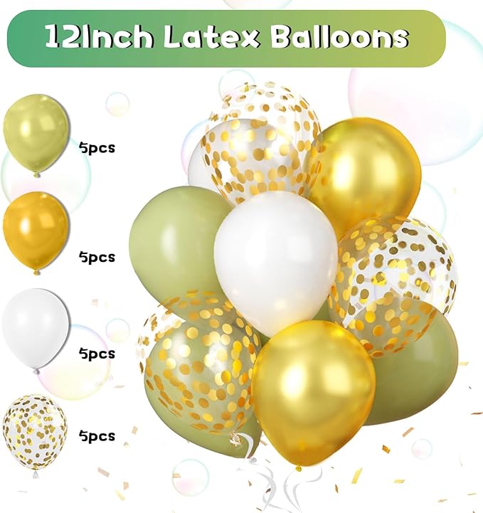 Sage Green Birthday Decorations Women Girls Boho Party Decorations