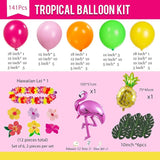 Summer Tropical Balloon Arch Kit Hot pink yellow orange Balloon Luau
