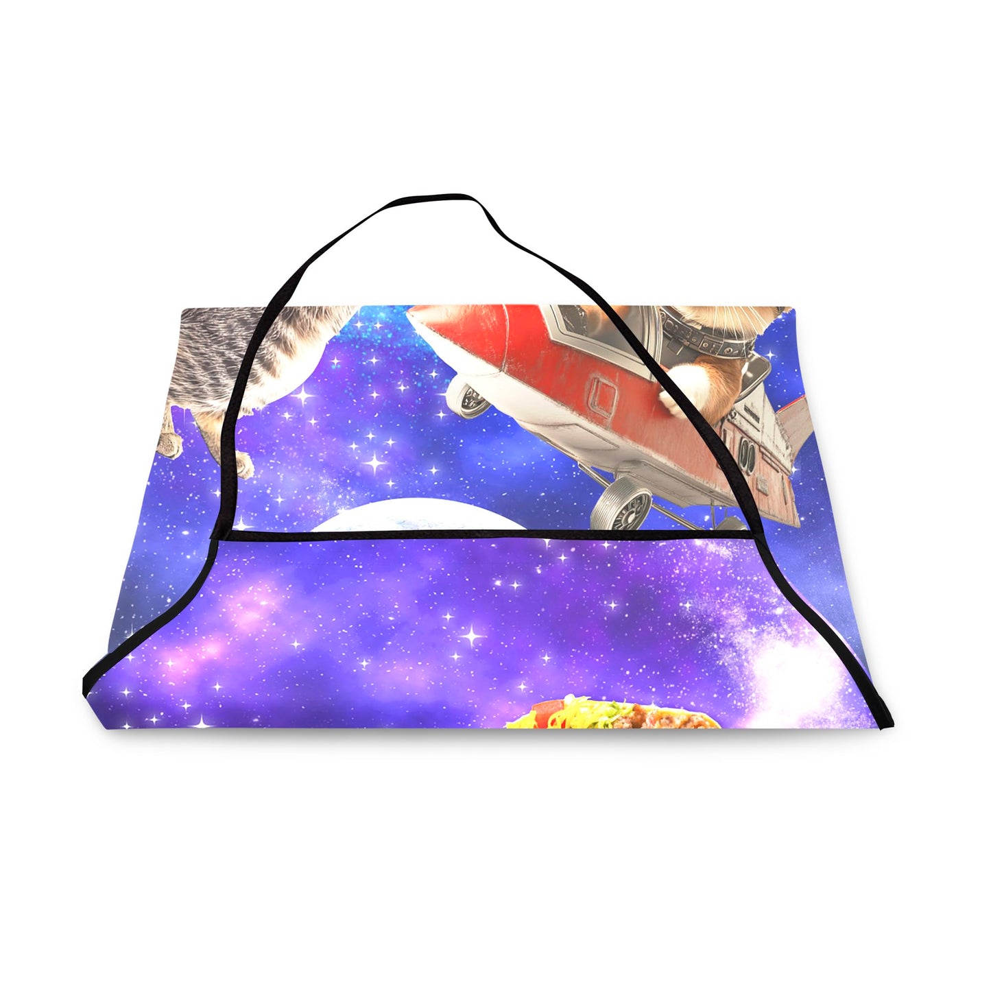 Cute Cat Apron Purple Galaxy Kitten Aprons for Kids Funny Universe