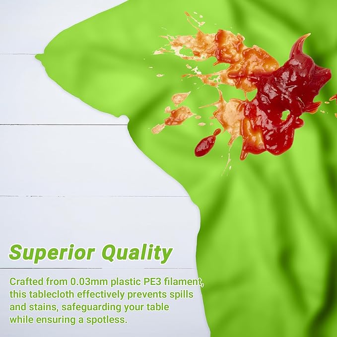 QZYL 4 PCS Plastic Tablecloth, 54 x 108 Inches Waterproof Disposable
