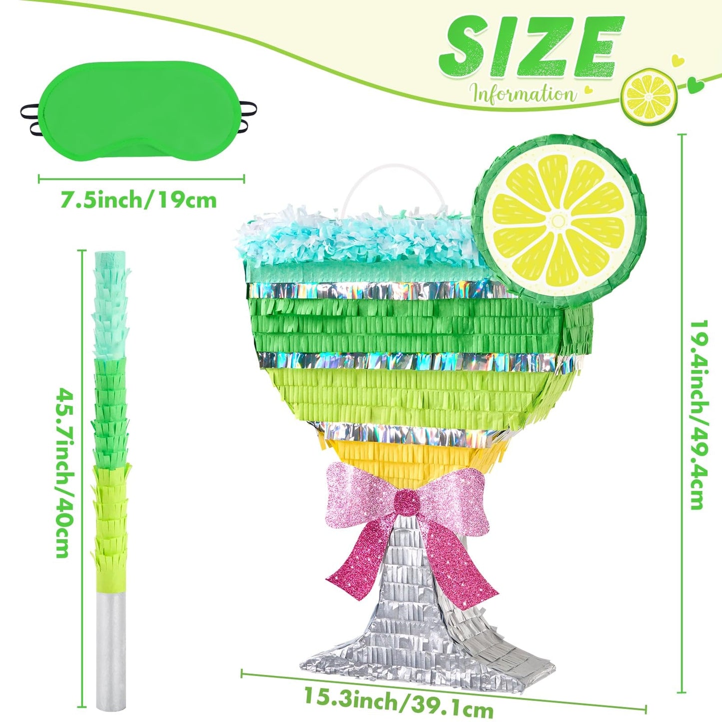 WERNNSAI Cocktail Piñata - Martini Party Decorations Bow Tini